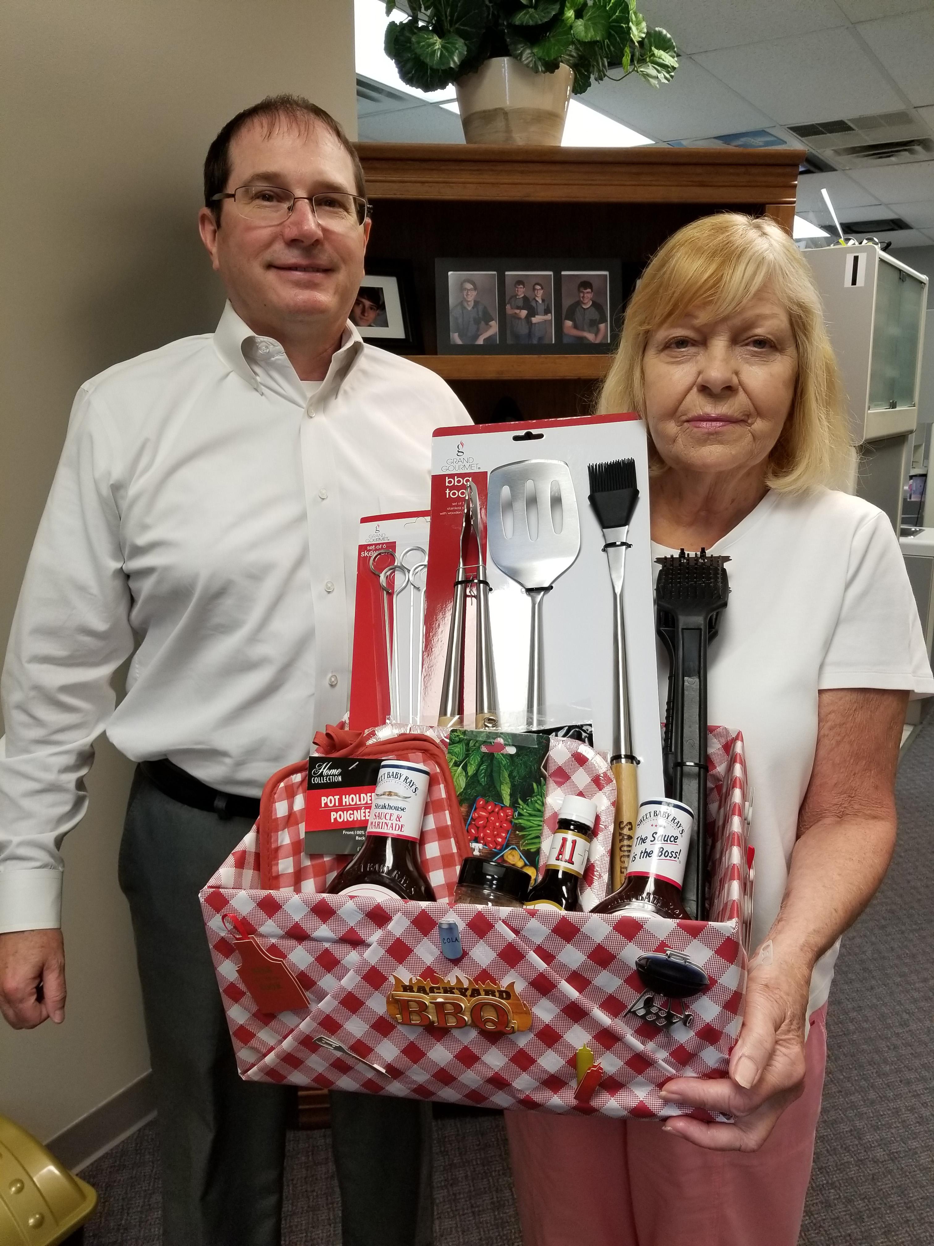 Congratulations to our lucky patient, Margaret. She was the winner of our Patient Appreciation Drawing for a BBQ Gift Basket held on August 13, 2018. She received an assortment of grilling supplies and a $25.00 gift card for Strack and Van Til.